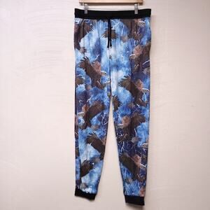 Top Drawer Pajama Pants Blue Brown Eagle America Mens Pant Soft Cozy Loungewear​